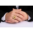 thumbnail image 2 of RYLOS Men's Rings Yellow Gold Plated Silver Designer Ring With Diamonds and Tiger Eye Tiger Eye Rings For Men Size 10, 2 of 6