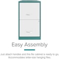thumbnail image 4 of Space Solutions 18in. 2 Drawer Metal File Cabinet in Teal/White, 4 of 12