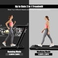thumbnail image 3 of SuperFit 2.25HP 2 in 1 Folding Treadmill Remote Control W/ APP Control Speaker Black, 3 of 10
