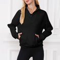 thumbnail image 2 of Womens Half Zip Up Cropped Hoodies Pullovers Sweatshirts Quarter Zipper Rib Knit Sweaters Fall Winter Clothes 2023, 2 of 8