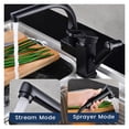 thumbnail image 2 of Kitchen Sink Faucet Black Deck Mounted Flexible Pull Out Mixer Tap Hot Cold Kitchen Faucet Spring Spout Chrome Silver Faucet ,Effortless Installation, 2 of 6