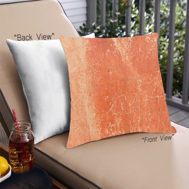 Ahgly Company Coussin Décoratif d'Extérieur à Textures Abstraites, 18 Po X 18 Po