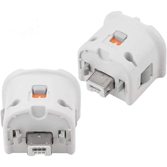 JUNWELL Adaptateur Wii Motion Plus pour Télécommande Wii Originale (Lot de 2) (Blanc)