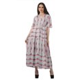 thumbnail image 1 of Moomaya Robes d'Été Imprimées à Manches Courtes pour Femmes, Tenue de Fête Décontractée, 1 of 4