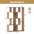 thumbnail image 3 of Costway 47" Open-back Geometric Bookshelf Home 6-Cube Large Bookcase with Anti-tip Kits Natural, 3 of 9