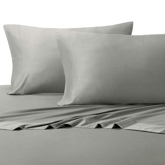 Silky-Soft Viscose from Bamboo-Cotton Hybrid, Queen 4PC Bed Sheets Set, Grey