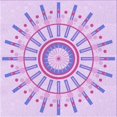thumbnail image 1 of Ahgly Company Tapis d'Intérieur Lavable en Machine Carré Violet Transitionnel, 6 Pieds Carré, 1 of 7