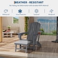 thumbnail image 4 of YUSAZENS Rocking Adirondack Chairs - Folding Rocking Chair with Footrest, Outdoor Chair with Retractable Ottoman and Cup Holder Gray, 4 of 7
