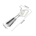 thumbnail image 3 of Egg Beater 10 "Stainless Steel Hand Mixer Fast Semi Automatic Egg Beater And Pasta Tool Household Beater Baking Tool White 2Pc,White Kitchen Egg Beater, 3 of 7
