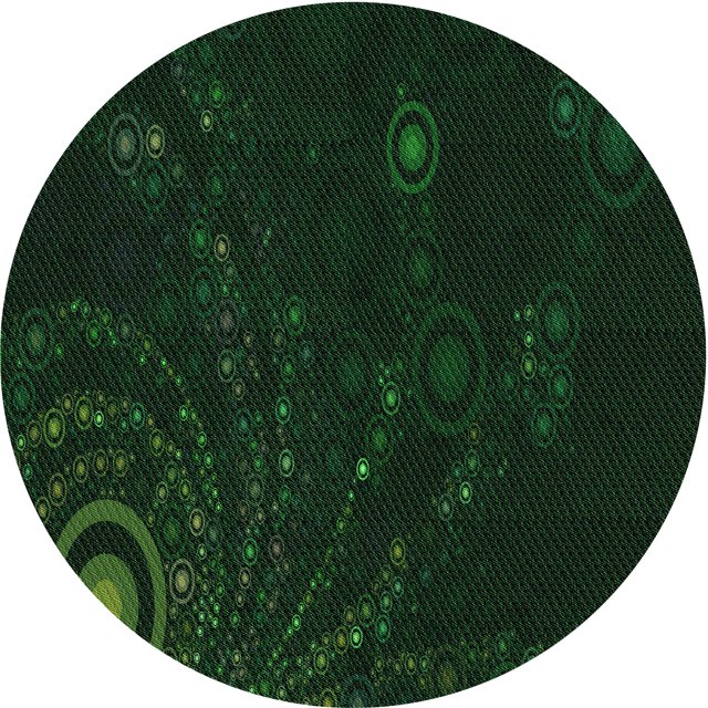 Ahgly Tapis Rond Lavable en Machine Intérieur Transitionnel Vert Émeraude Profond, 3 Pieds Rond
