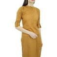 thumbnail image 4 of Phagun Kurti Tunique Unie en Coton Col Mandarin Kurta Blouse Ethnique Décontractée, 4 of 7