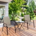thumbnail image 3 of Costway 2PCS Patio Chairs Dining Chair Deck Yard W/Armrest Gray, 3 of 9