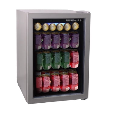 Réfrigérateur à boissons Frigidaire 88 canettes/25 bouteilles, mini-réfrigérateur à porte vitrée de 2,6 pi³, gris