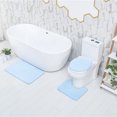 thumbnail image 3 of tredstone 3piece Stylish And Anti-slip U Shape Bath Rugs Easy To Install And Waterproof Modern Bath Mat Set sky blue 1Set, 3 of 6