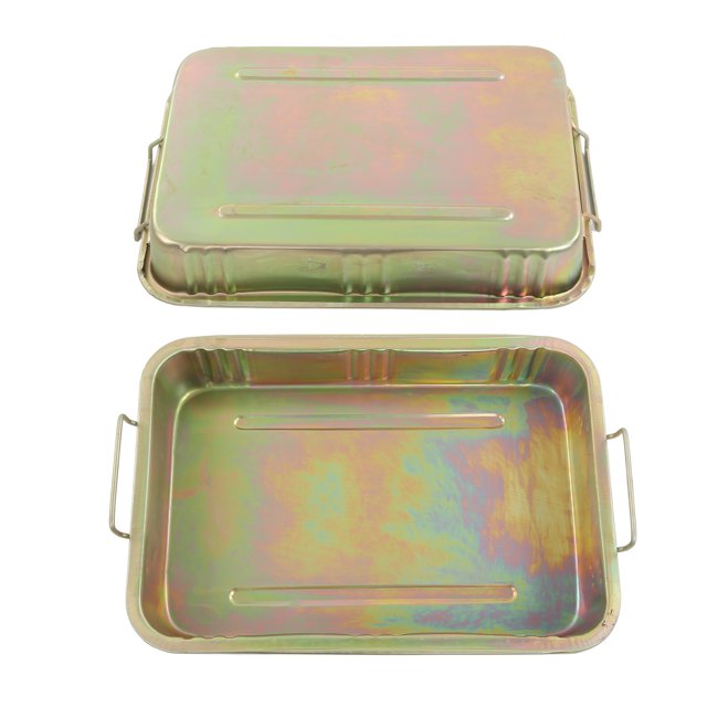 Galvanized Oil Drip Tray Pan Oil Drain Container Professional Metal Drain Container Drain Pan Universal Auto Repair Tool for Vehicle