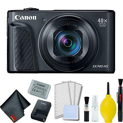 Canon PowerShot SX740 HS Appareil Photo Numérique (Noir) Trousse de Base - Modèle Intl (Modèle International)