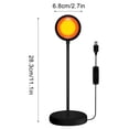 thumbnail image 3 of Sunset Projection Lamp LED Sunset Projector Lamp Romantic Golden Hour Night Light For Room Decor, Selfies, Photography, Photoshoots Party USB Charging, 3 of 9