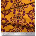 thumbnail image 2 of Soimoi Velvet Fabric Moroccan Damask Printed Fabric 1 Yard 58 Inch Wide, 2 of 3