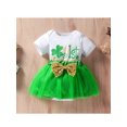 thumbnail image 2 of Faithtur Infant Girl Clothing Set Short Sleeve O-Neck Romper + Layered Skirt, 2 of 8