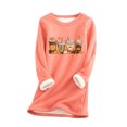 thumbnail image 2 of Chemises pour Femmes Col Rond Poche Épaissie Peluche Chaude Manches Longues Hauts Blouse pour Femmes en Liquidation, 2 of 4