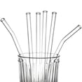 thumbnail image 1 of Wuztai Pailles en Verre Transparentes, Pailles Anti-Rouge à Lèvres Non Jetables, Ensemble de Pailles Réutilisables en Borosilicate Lavables pour Boissons Eau Plage Fête, 1 of 7