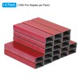 thumbnail image 3 of Unique Bargains Staples for Stapler, 4 Pack(1000Pcs Staples Per Pack) 26/6 Standard 1/4 Inch Length Staples Jam Free Red, 3 of 7