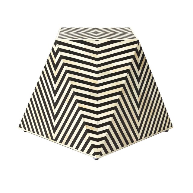 Butler Specialty Zanzibar Table d'Appoint Incrustation en Noir
