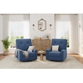 thumbnail image 2 of Recliner Chairs, Swivel Rocker Recline, Glider Recliner Nursery Chair, Recliner Chair for Adults, 360°Swivel Glider Rocking Chair for Living Room, Bedroom, Office, RV, Small Spaces, Linen, 2 of 7