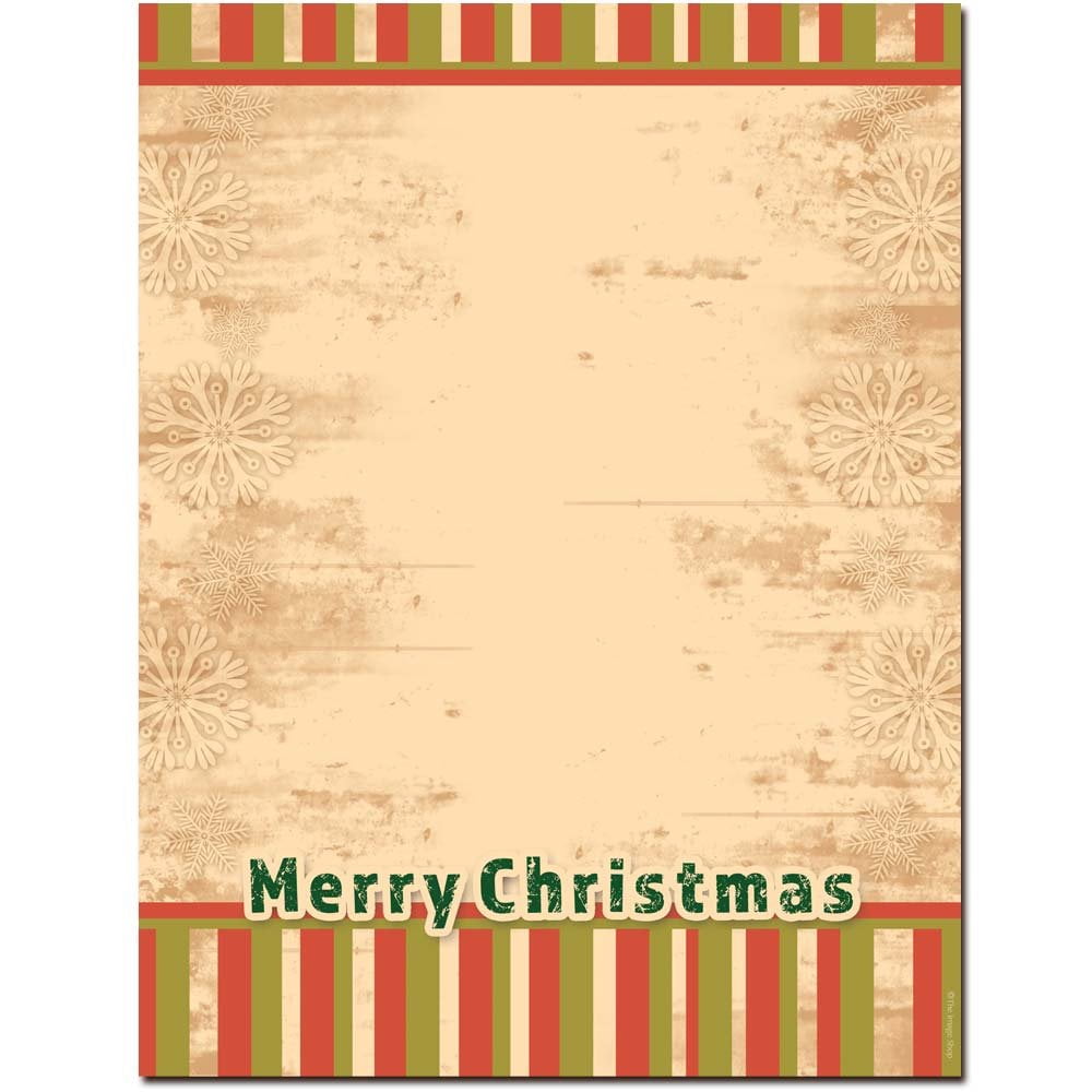 Merry Stripes Letterhead Laser & Inkjet Printer Paper, 25 pack