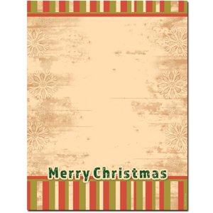 Merry Stripes Laser en tête de lettre & Papier à imprimer jet d'encre, paquet de 25