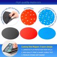 thumbnail image 4 of Tapis pour Friteuse à Air Chaud, 450 F 230 Doublures Réutilisables pour Friteuse à Air Coupe Facile Rond Multifonction pour Accessoires de Friteuse à Air 2 X 23cm/9.1 Po Rouge, 2 X 23cm/9.1 Po Noir, 4 of 7