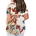 thumbnail image 4 of Fartey T-Shirts du 4 Juillet pour Femmes Grande Taille Patriotiques Rouge Blanc et Bleu T-Shirts Graphiques Coupe Ample Manches Courtes T-Shirts Classiques Col Rond Blouses Hauts Blouses Grande Taille pour Femmes, 4 of 6