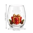 thumbnail image 3 of CQCYD Christmas Glass, 15oz/420ml Cute Christmas Collection Commemorative Drinking Glass, Large Capacity 2D Holiday Glassware for Dining Table Party Decor Christmas Gift for Family Friends, 3 of 7