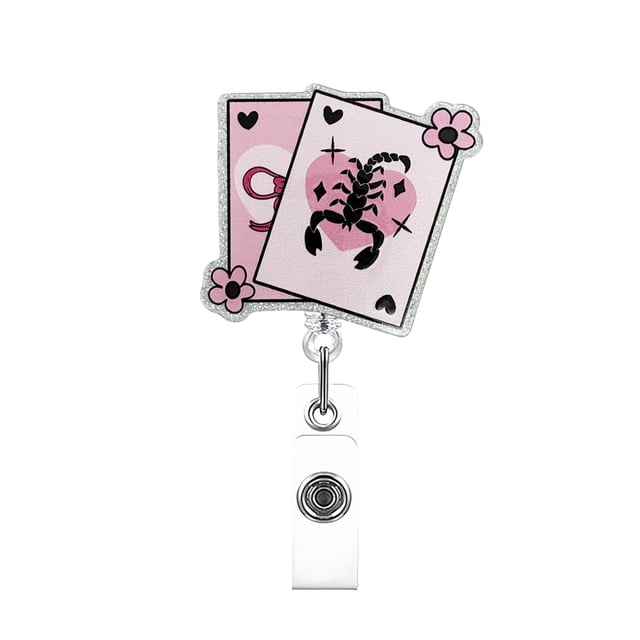 Funny And Cute Badge Reel With Clip Closure For Doctors Teachers Students Workers Etc Cartoon Pattern Badge Workplace Induction Graduation