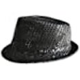 thumbnail image 3 of Western Fashion Chapeau Fedora à Sequins (Noir), 3 of 3