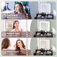 thumbnail image 4 of HOMCOM Makeup Vanity Desk with Mirror, 3 Colour LED Lights, Drawers, Black, 4 of 10