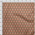 thumbnail image 3 of oneOone Viscose Jersey Fabric Spiral & Floral Block Printed Craft Fabric BTY 60 Inch Wide, 3 of 4