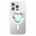 thumbnail image 5 of PopSockets PopGrip pour MagSafe Rond avec Anneau Adaptateur Cœur Dichroique Irisé, 5 of 5