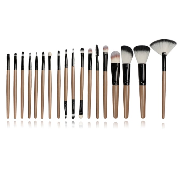 Amdohai 18pcs Makeup Brushes Kit for Foundation Powder Blush Eyeliner Eye Shadow Make Up Cosmetic Brush with Handle Synthetic Fiber Hair Brush Head