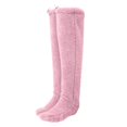 thumbnail image 4 of GUOOL over Knee High Fuzzy Protection Thick Warm Leg Cover Super Soft Thigh High Socks Pink, 4 of 9