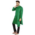 thumbnail image 3 of Atasi Indian Designer Kurta For Mens Party Wear Solid Color Ethnic Long Shirt, 3 of 7