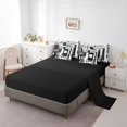 thumbnail image 3 of YST Black White And Grey Comforter Set 7 Piece King For Adults Men,Abstract Geometric Bedding Set Geometry Square Striped Bed In A Bag Simple Lines Bed Set Modern Bedroom Decor, 3 of 5