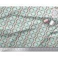 thumbnail image 2 of Soimoi Green Poly Georgette Fabric Anemone & Roses Floral Print Print Fabric by the Yard 52 Inch Wide, 2 of 3