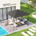 thumbnail image 2 of 10' x 10' Gazebo Replacement Cover, Gazebo Roof Replacement, Grey, 2 of 10