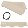 thumbnail image 1 of ALEKO Ivory Fabric Replacement for Retractable 12 x 10 ft Awning, 1 of 9