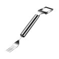 thumbnail image 1 of Hearth & Gear 2 In 1 Fruit Fork Slicer Stainless Steel Fruit Forks Slicer Summer Portable Fruit Cutting For Family Parties Camping Plate Mat Set 4 round Table Kitchen Mats for Table Small Kitchen, 1 of 7