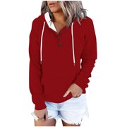 ZMFXJPE Women Hooded Sweatshirt Sweatshirt Womens Hoodies Pullover Womens Hooded Sweatshirt Womens Sweatshirt Hoodie Pullover Hoodie(Red,S)