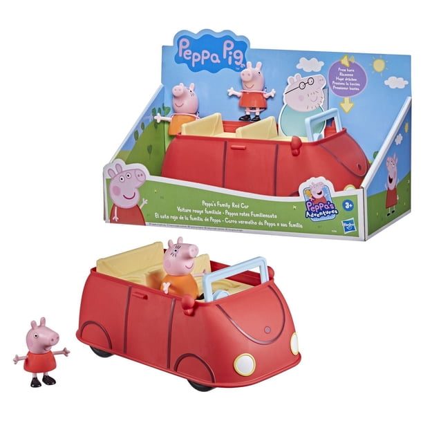Voiture rouge familiale Peppa Pig - Jouet préscolaire avec figurines