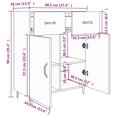 thumbnail image 4 of vidaXL Sideboard White 69.5x34x90 cm Engineered Wood, 4 of 5