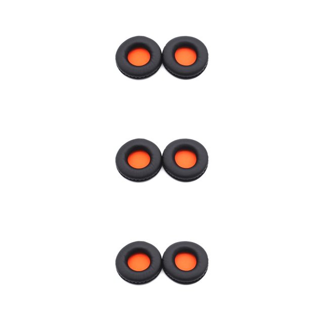 QualitChoice Coussinets d'Oreille Coussins Écouteurs de Jeu Coussinets Ronds en Cuir Manchon en Maille Coussinets de Rechange pour Skullcandy Hehs2.0 Orange Ensemble de 3